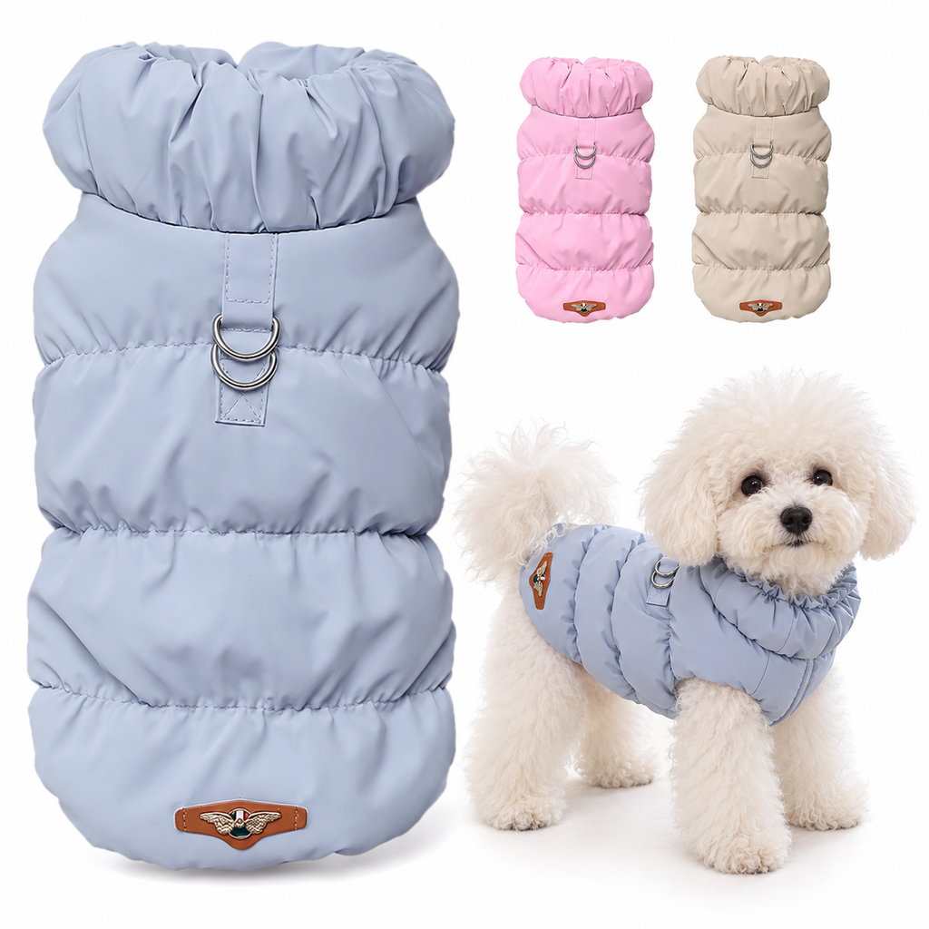 Doudoune chaude et imperméable pour chien - Confort automne/hiver